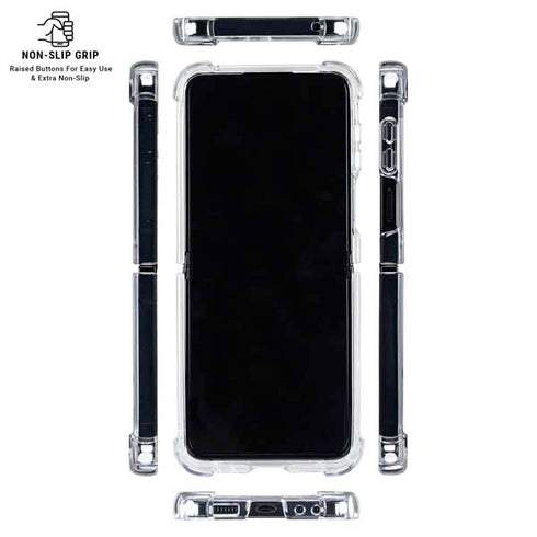 NBA Houston Rockets Distressed Galaxy Z Flip6 Clear Case